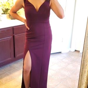 Long Maroon formal dress